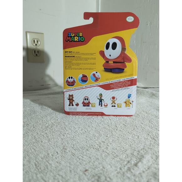 Jakks Pacific World of Nintendo Super Mario Shy Guy w Block 4" Action Figure NEW - Picture 2 of 6